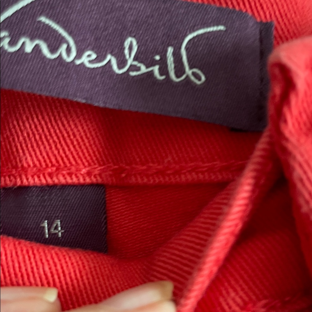 Gloria Vanderbilt Bold Red Jean Shorts - Picture 3 of 3